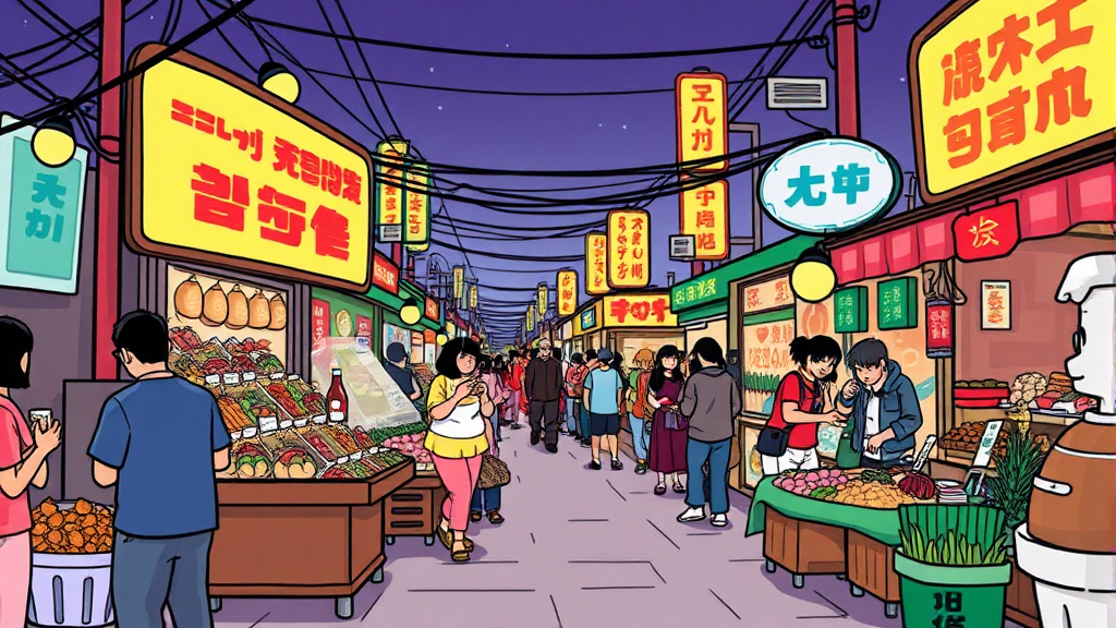 강릉 중앙시장 탐험 (cartoon 스타일)