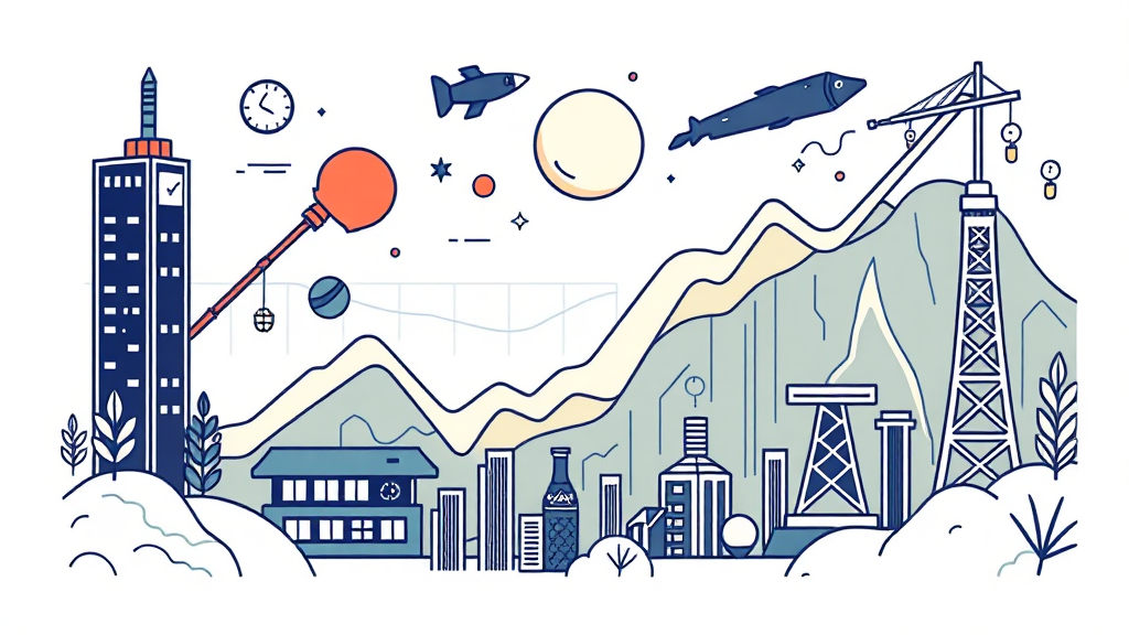 글로벌 경제 및 금융 시장 동향 (illustration 스타일)