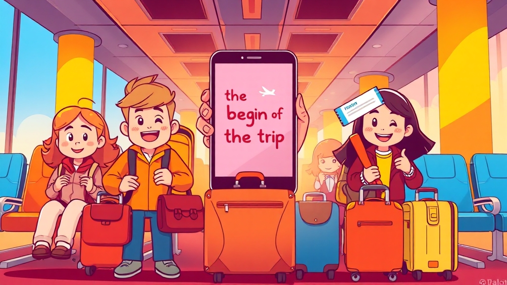 공항버스 예약, 여행의 설렘을 더하다 (cartoon 스타일)