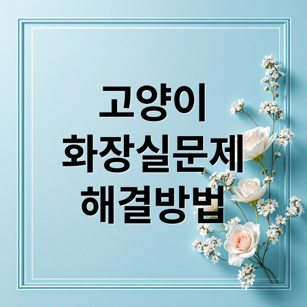 고양이
화장실문제
해결방법 (고양이 화장실 문제 행동 교정)