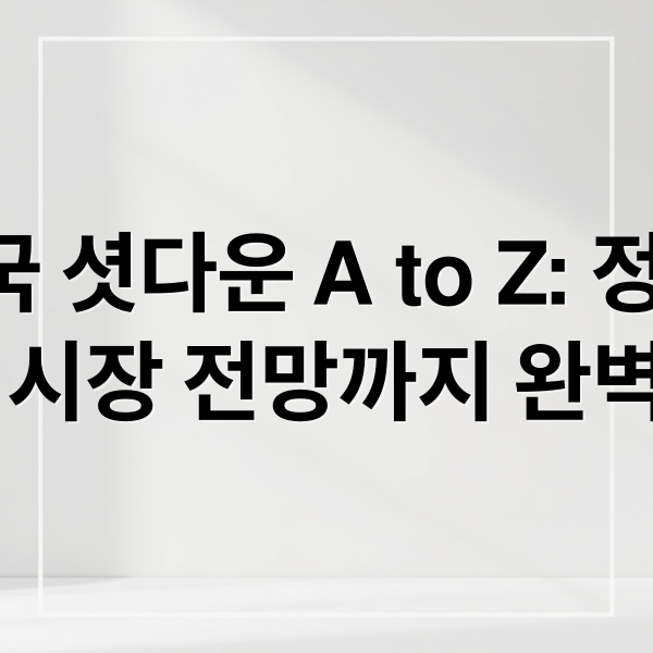 미국 셧다운 A to Z: 정의, 영향, 시장 전망까지 완벽 분석 (미국 연방정부 셧다운)