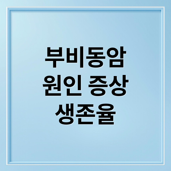 부비동암
원인 증상
생존율 (부비동암 증상 치료)