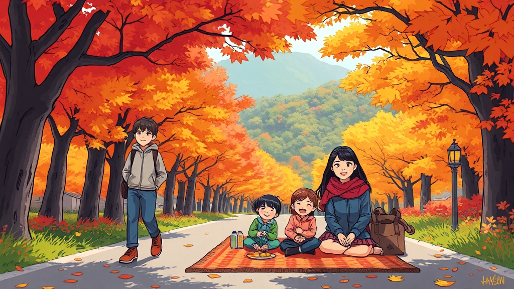 교통 안내 및 편의시설 (cartoon 스타일)