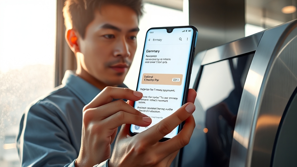 삼성페이 교통카드 사용법 (realistic 스타일)