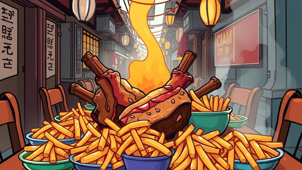 포천 맛집 탐방: 이동갈비 & 향토 음식 (cartoon 스타일)