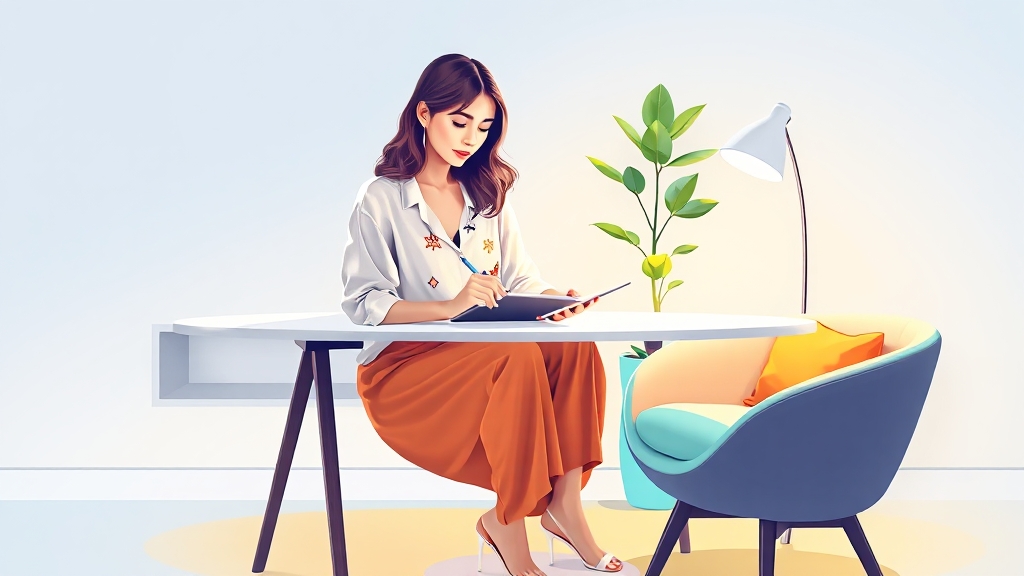 ENFP 여자의 일상과 에너지 충전 (illustration 스타일)