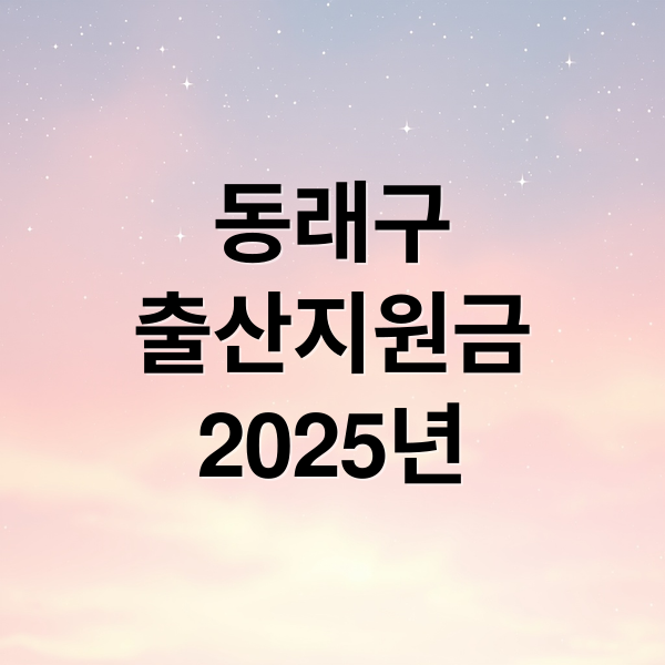 동래구
출산지원금
2025년 (부산 동래구 출산지원금)