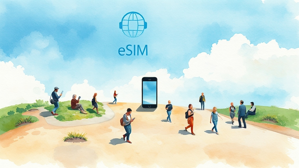 내 폰이 eSIM 될까? 호환 기기 확인 필수! (watercolor 스타일)