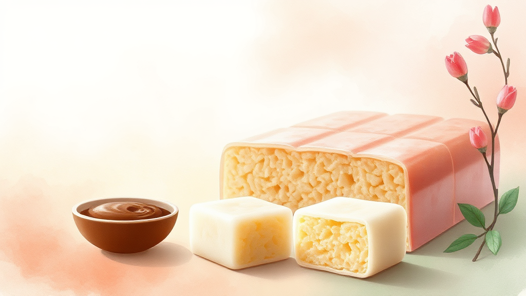 고령 찹쌀떡 명가: 진미당제과 소개 (watercolor 스타일)