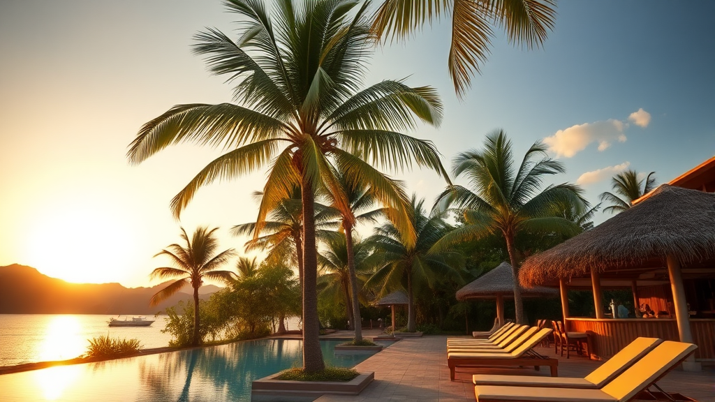 수영장 주변 편의시설 (realistic 스타일)