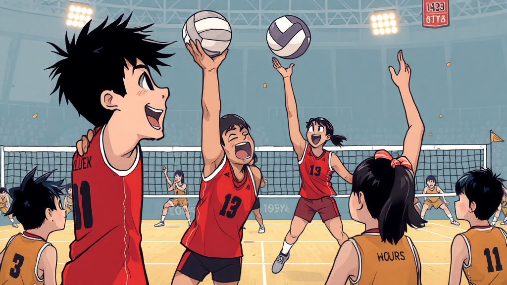 첫 경기, 근영여고와 맞대결 (cartoon 스타일)