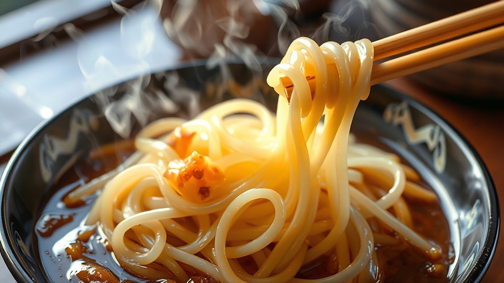 쫄깃한 당면 삶기 & 양념 (realistic 스타일)