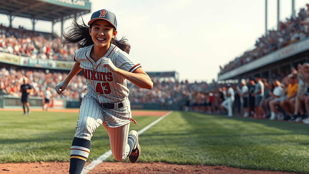 김민지 아나운서의 활약 (realistic 스타일)