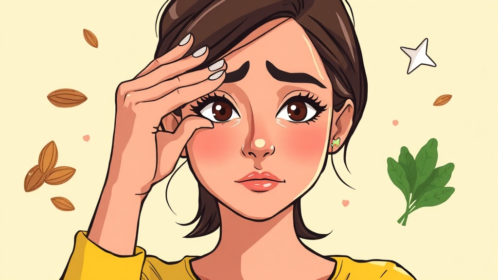 영양 결핍과 눈꺼풀 떨림 (cartoon 스타일)