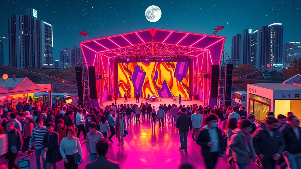 공연장 가는 길 (popart 스타일)