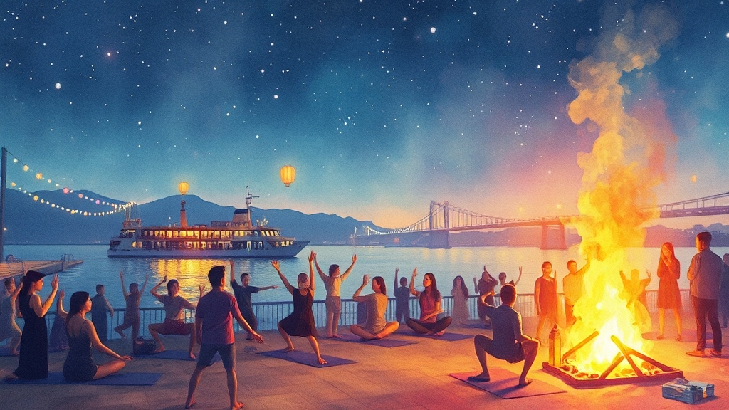 별바다부산 나이트 페스타 개요 (watercolor 스타일)