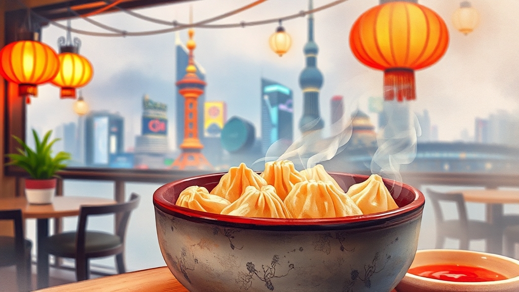 상하이 맛집 탐방 (watercolor 스타일)