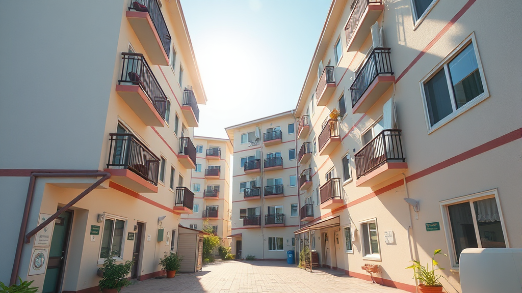 A-4 블록 공공임대 개요 (realistic 스타일)