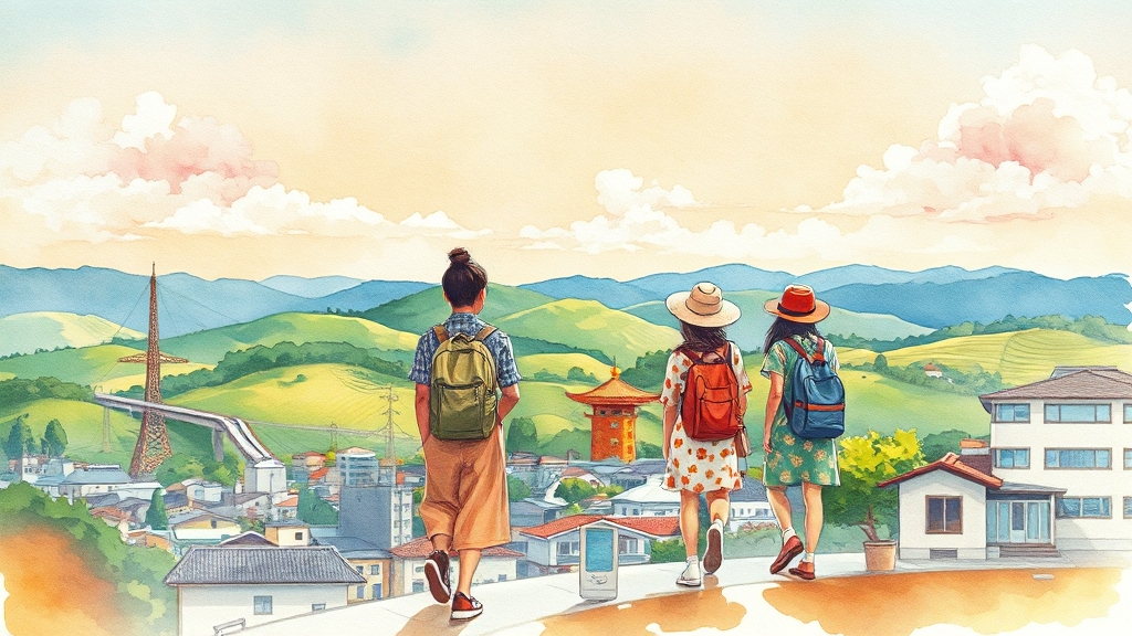 일본 여행: 오사카 & 미야자키 날씨 & 옷차림 (watercolor 스타일)