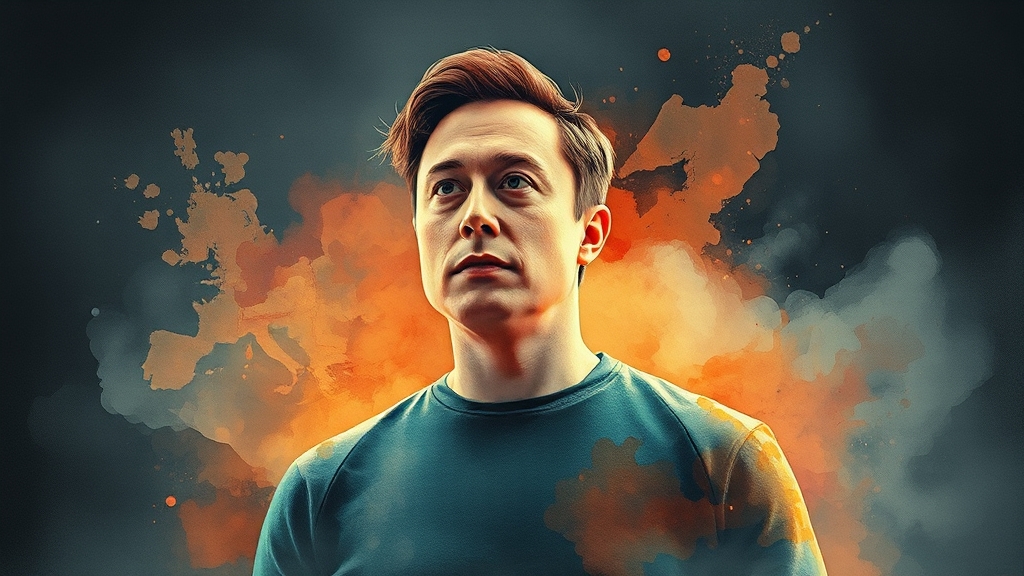 머스크 경고: 핵심과 배경 (watercolor 스타일)