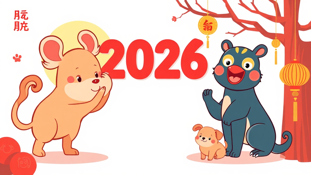 2026년 재물 및 사업 운세 (cartoon 스타일)