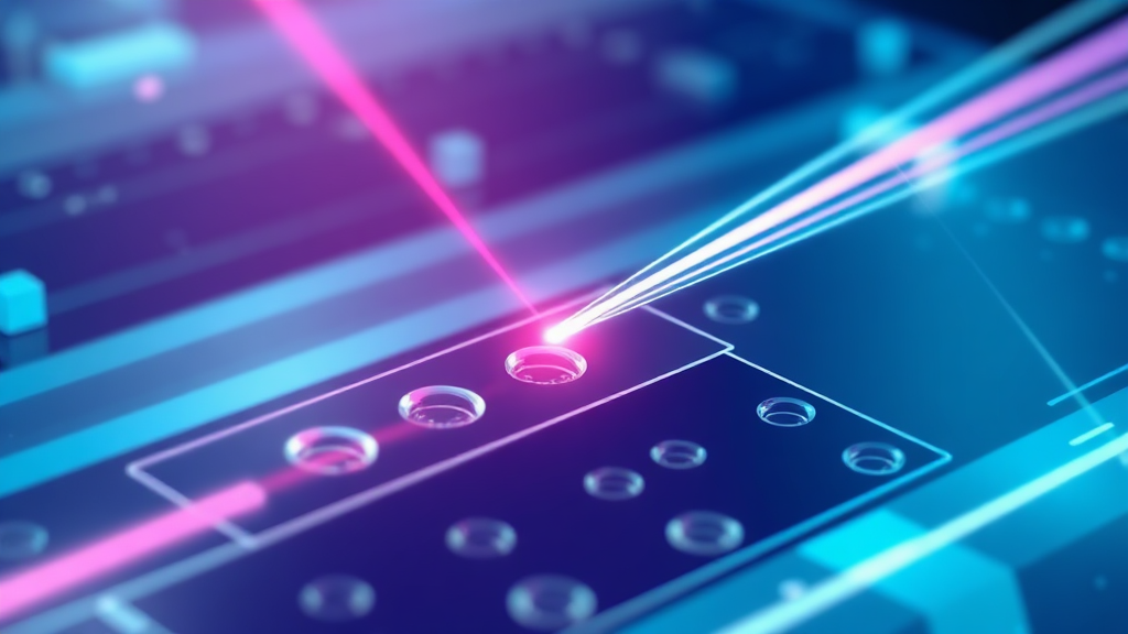 필옵틱스 AI 반도체 유리기판: TGV 기술력과 투자 전망 총정리 4 필옵틱스 AI 반도체 유리기판 TGV 장비: 핵심 기술 소개 (illustration 스타일)