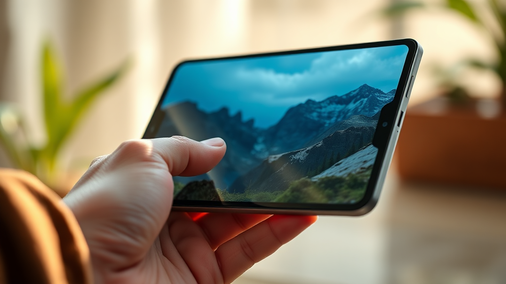 펼치면 넓게, 접으면 간편하게: 디스플레이의 새로운 경험 (realistic 스타일)