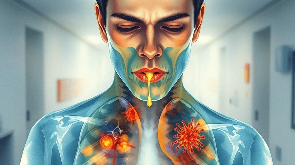 감기인 줄 알았는데… 폐렴 초기 증상 (watercolor 스타일)