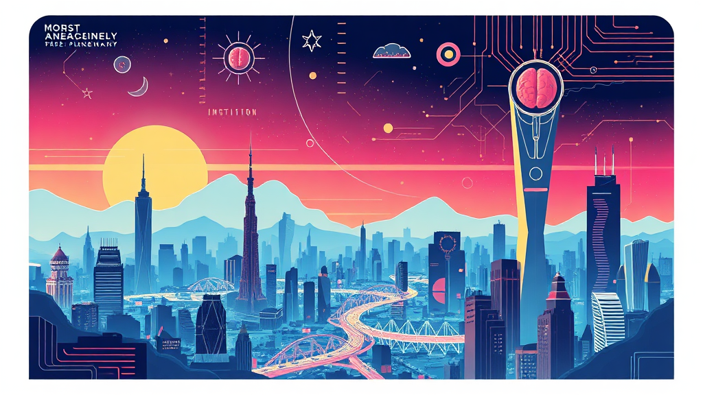 기술 분야 발전 및 동향 (illustration 스타일)