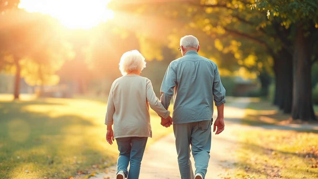 건강한 노후를 위해 (watercolor 스타일)