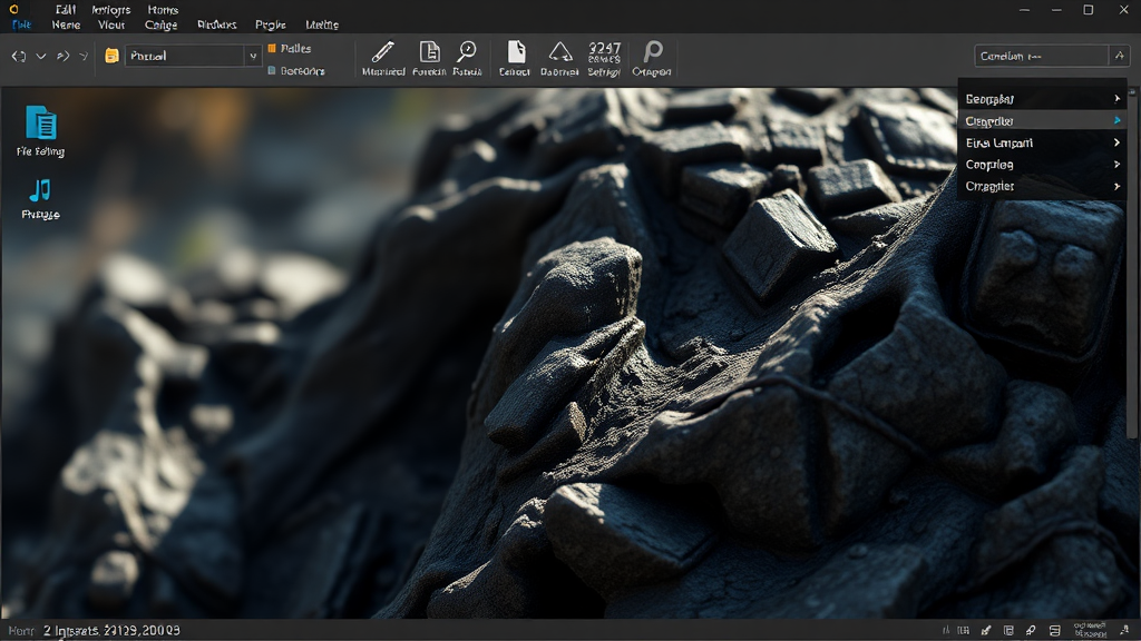 파일 탐색기 & 컨텍스트 메뉴 변화 (realistic 스타일)