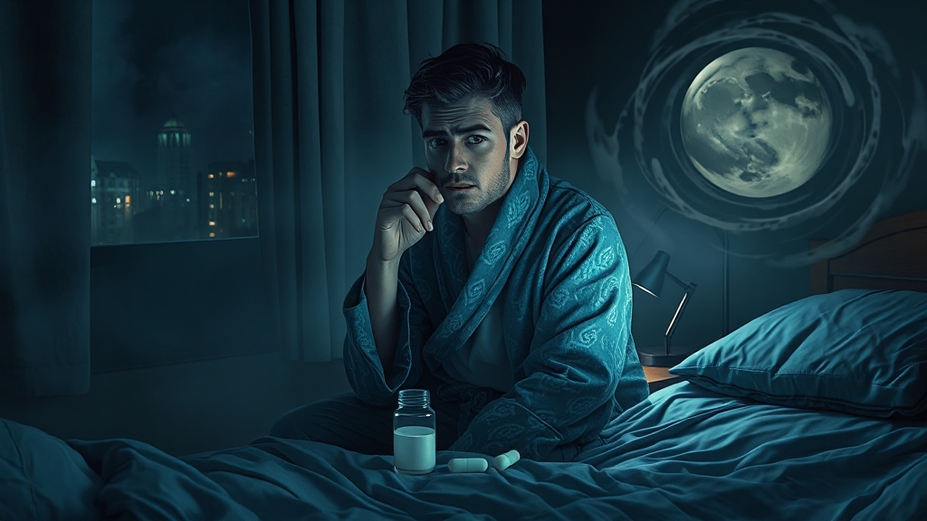 멜라토닌 부작용 및 경험 (realistic 스타일)