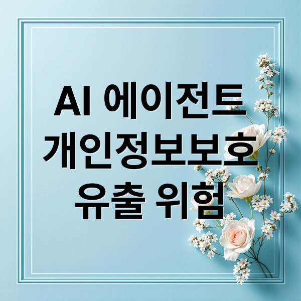 AI 에이전트 개인정보보호 유출 위험 (AI 에이전트 개인정보 보호법)