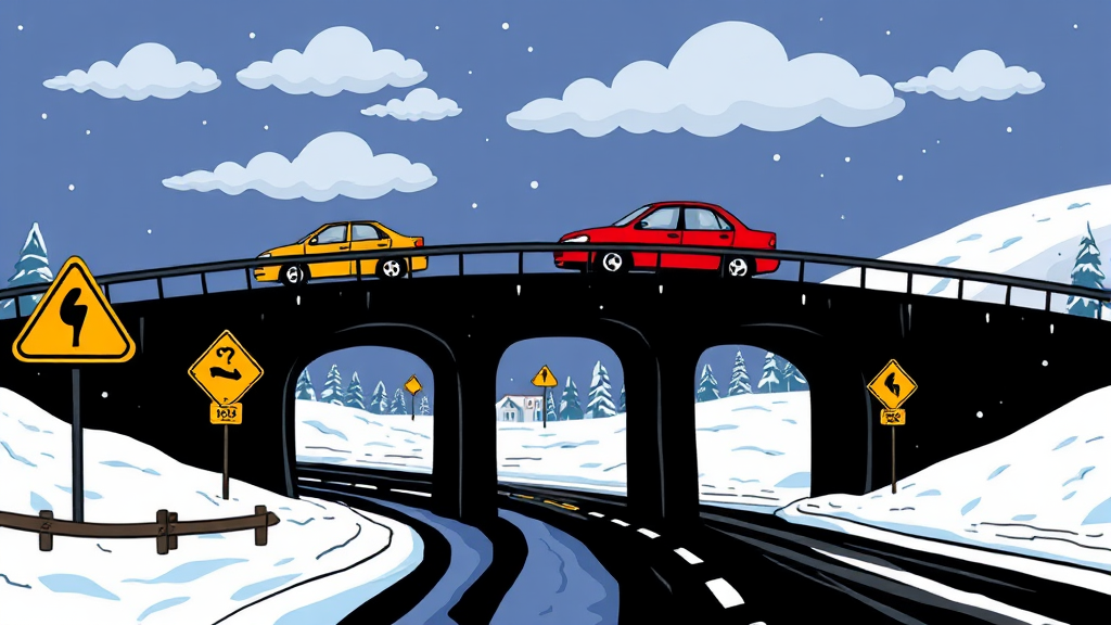 블랙아이스 상습 출몰 구역 (cartoon 스타일)