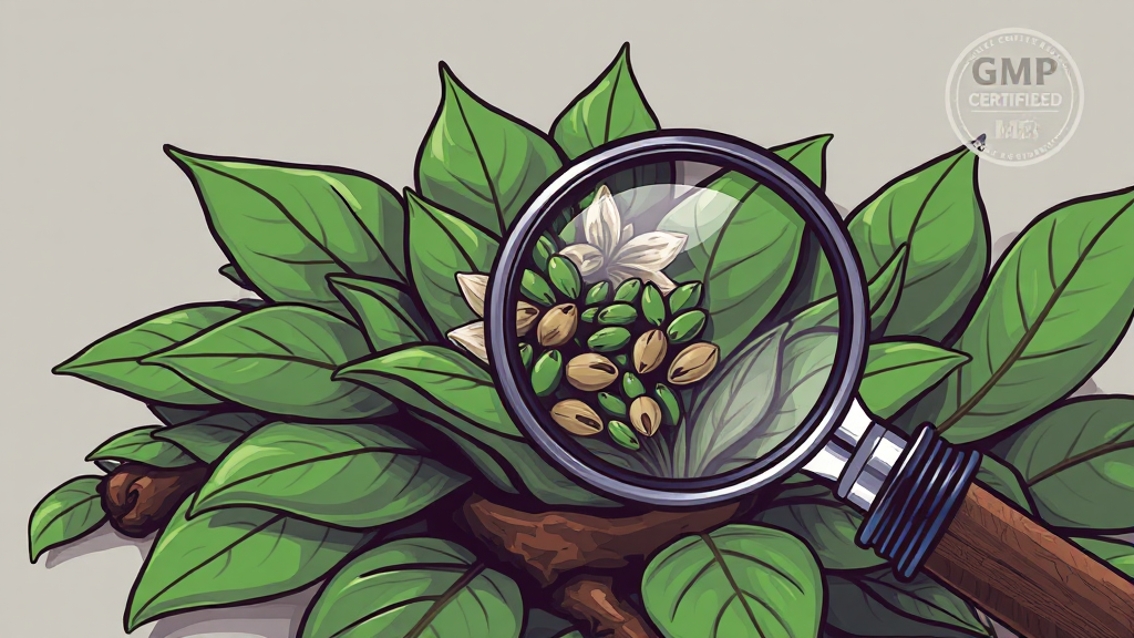 삼백초 추출물 제품을 비교하며 체크리스트를 보는 사람