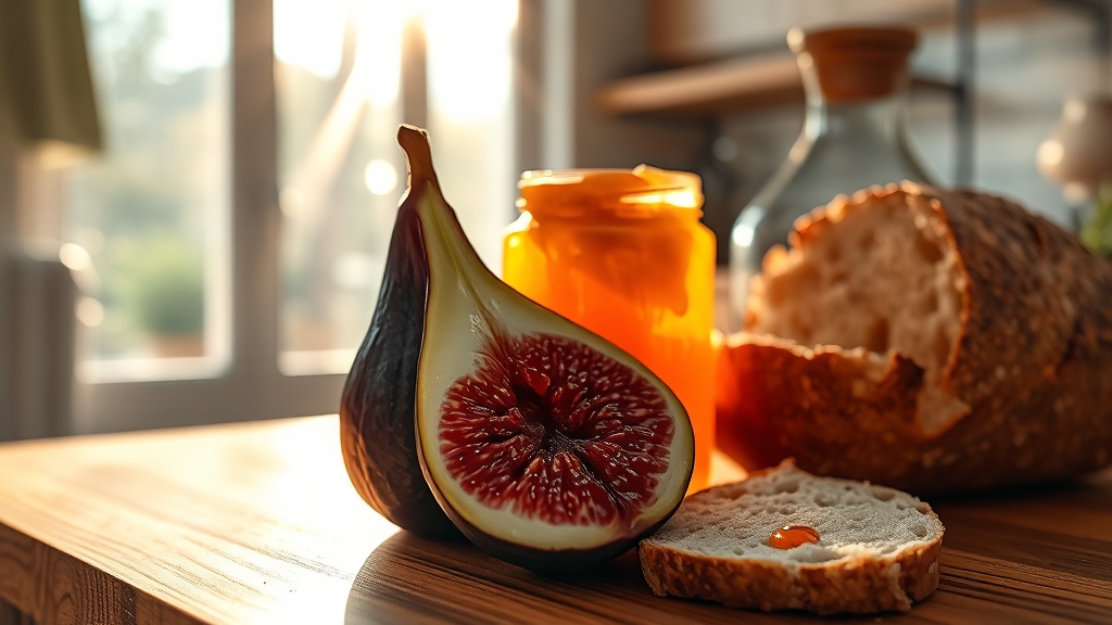 무화과 먹는 방법 및 활용법 (realistic 스타일)