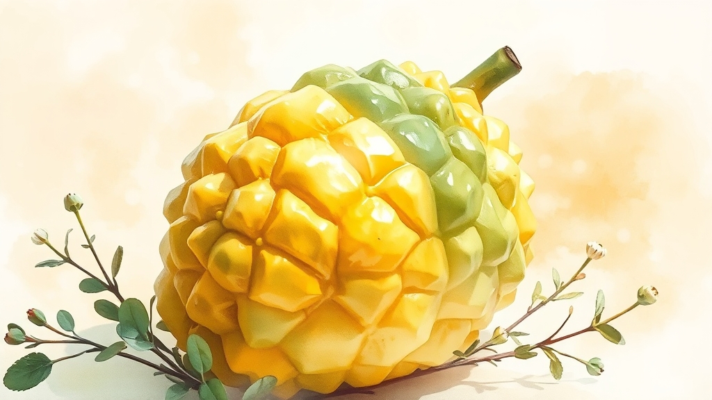 두리안, 피부에도 좋을까? (watercolor 스타일)