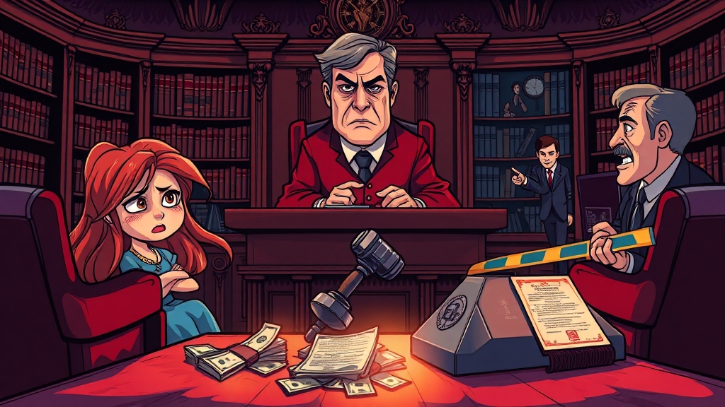 위자료 산정 기준: 핵심은? (cartoon 스타일)