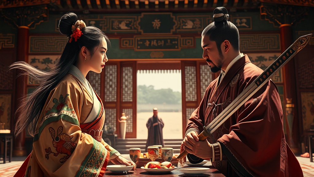 주요 등장인물 및 관계 (realistic 스타일)
