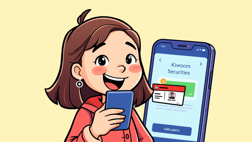 키움증권 계좌 개설 조건 및 준비물 (cartoon 스타일)