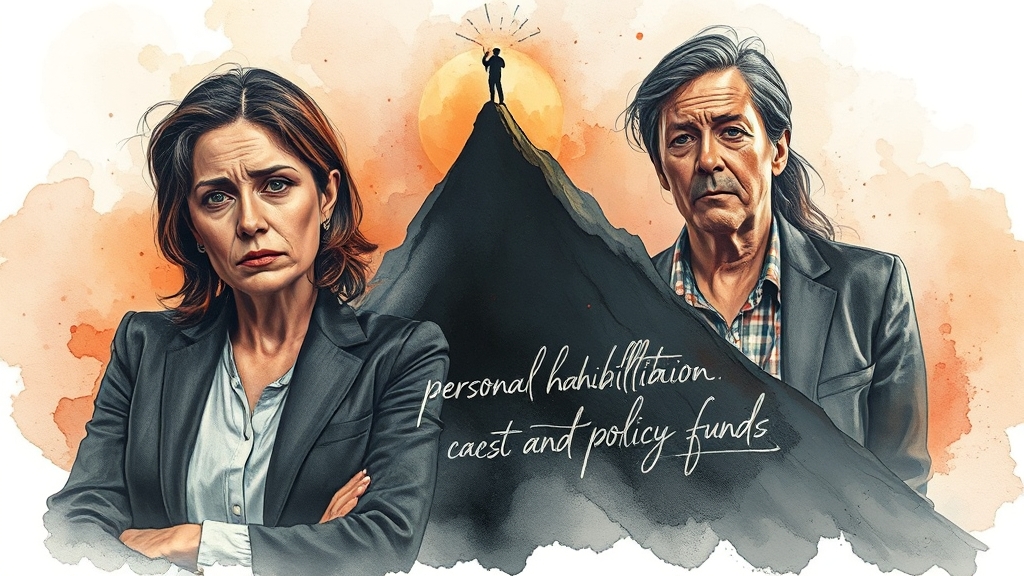 개인회생 vs 정책자금, 차이점은? (watercolor 스타일)