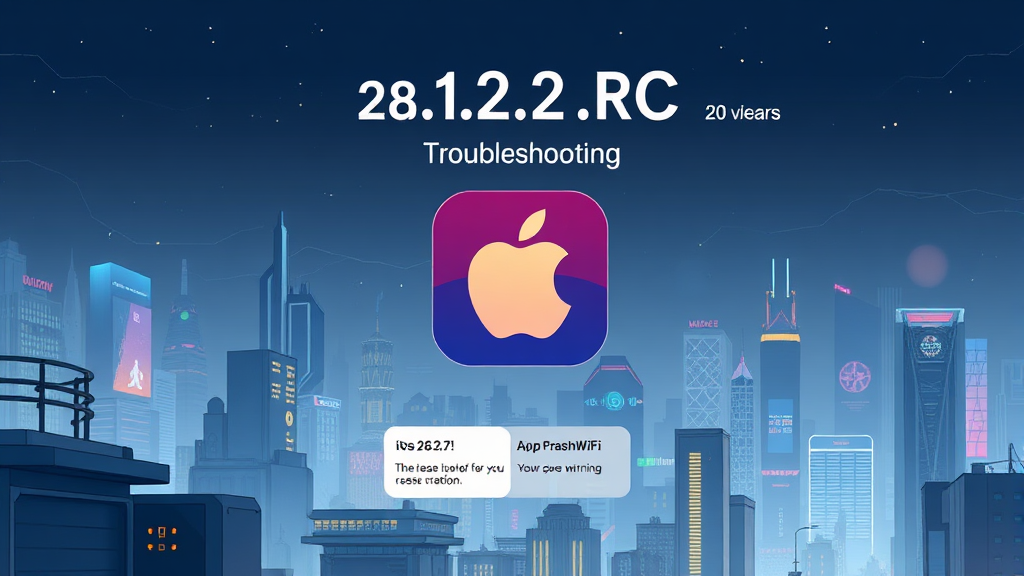 iOS 26.2 RC 알려진 문제점 및 해결 방법 (illustration 스타일)