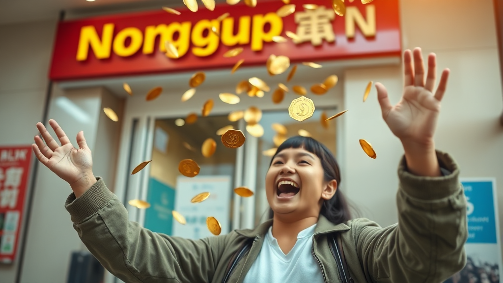 당첨금, 어떻게 받을까? (realistic 스타일)