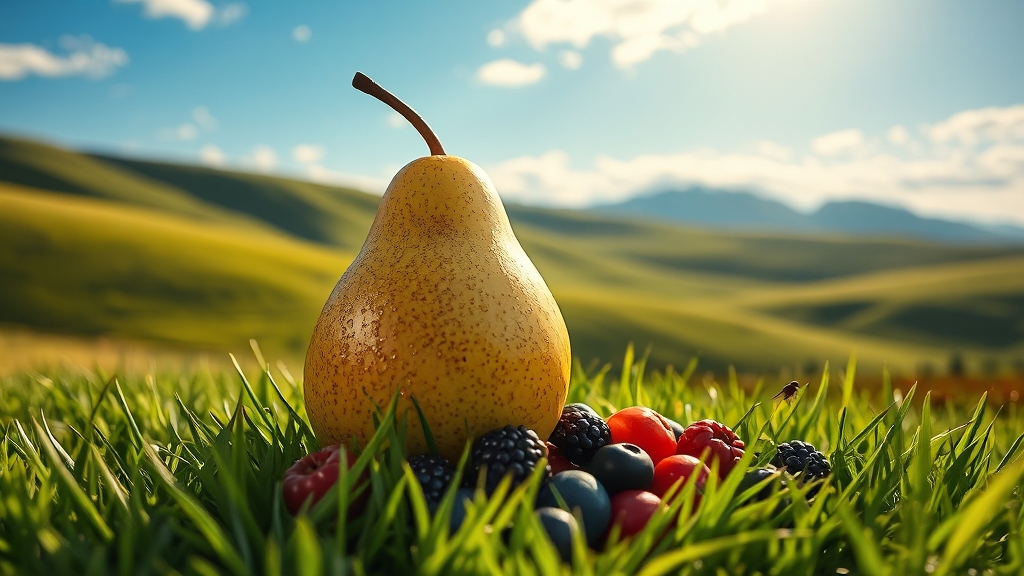 배, 꾸준히 먹어야 하는 이유 (realistic 스타일)