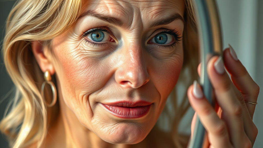 피부 노화 자가진단 (realistic 스타일)