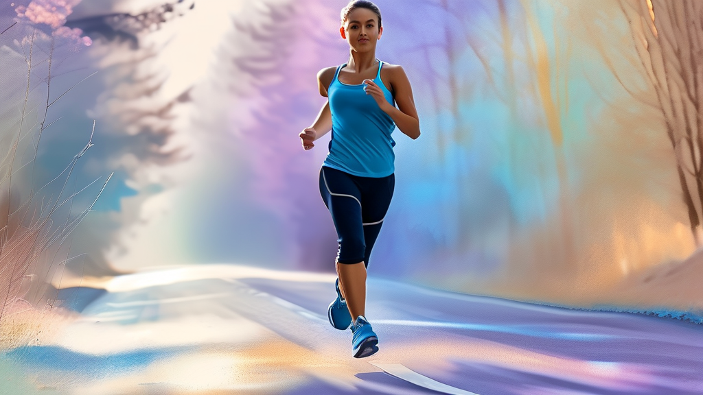 런닝 전후, 통증 예방을 위한 필수 관리 (watercolor 스타일)