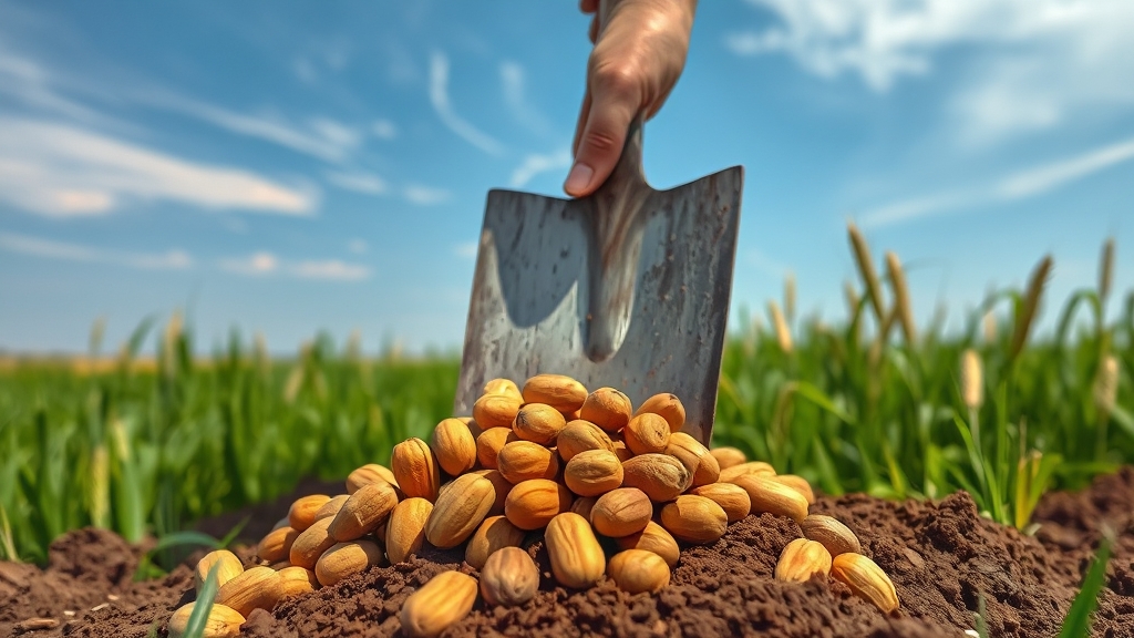 땅콩 재배, 성공 팁은? (realistic 스타일)