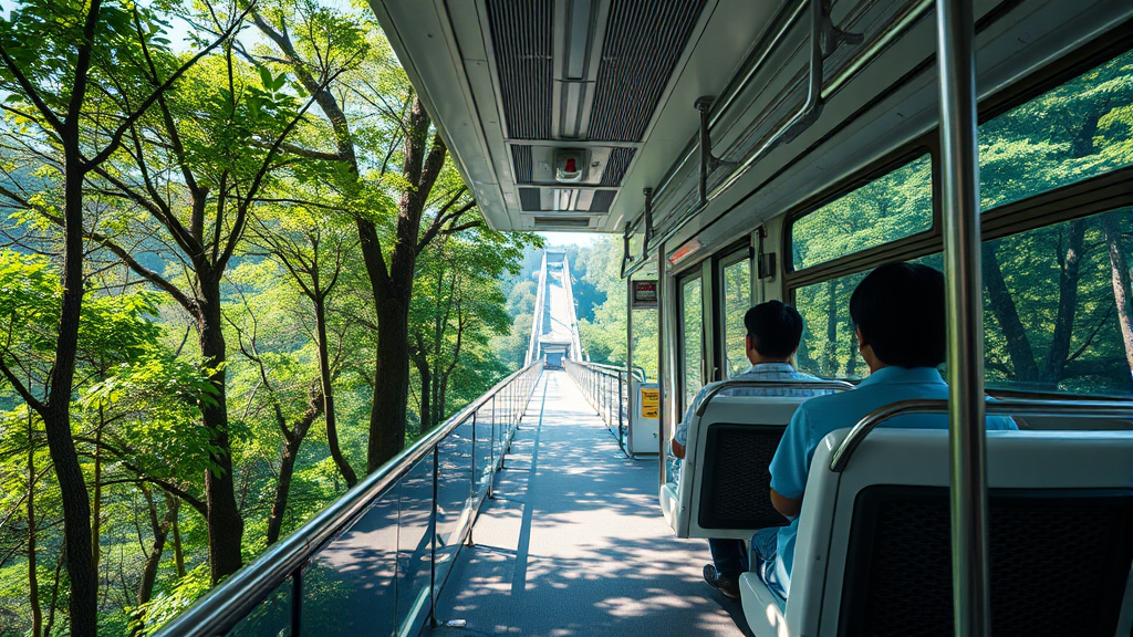 용마산 스카이워크 가는 방법: 대중교통 완벽 가이드 (realistic 스타일)