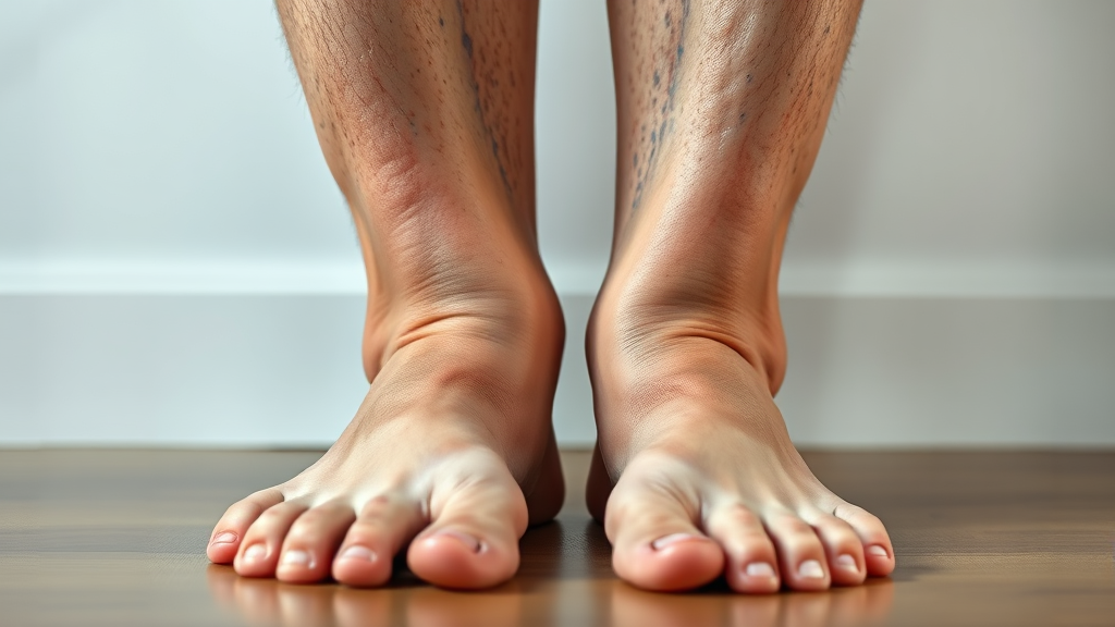 하지정맥류 자가진단법 (realistic 스타일)