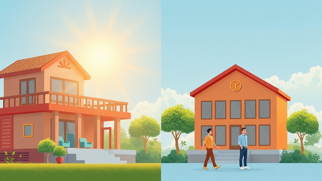 햇살론과 사잇돌 대출, 무엇이 다를까요? (realistic 스타일)